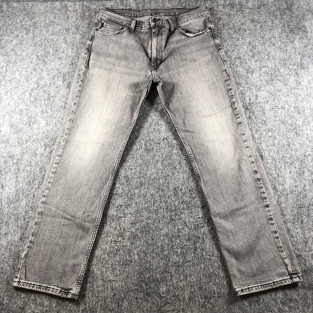 Levis 511 Jeans Mens 38x32 Gray Slim Fit Tapered Denim Pants